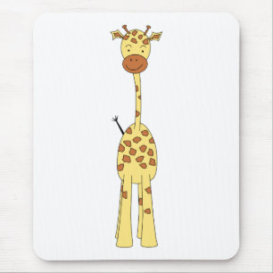 Mousepad Girafa bonito alto. Animal dos desenhos animados