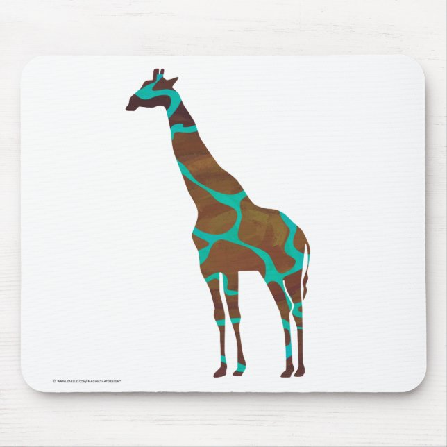 Mousepad Girafa Brown e impressão da cerceta (Frente)