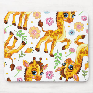 Mousepad Girafa de desenho animado