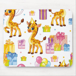 Mousepad Girafa de desenho animado de Natal