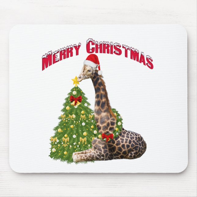 Mousepad Girafa de Natal (Frente)