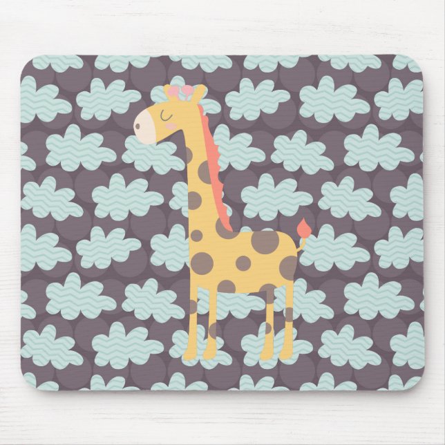 Mousepad Girafa e Nuvens (Frente)
