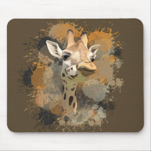 Mousepad Girafa Earth Tones da Vida Selvagem Africana