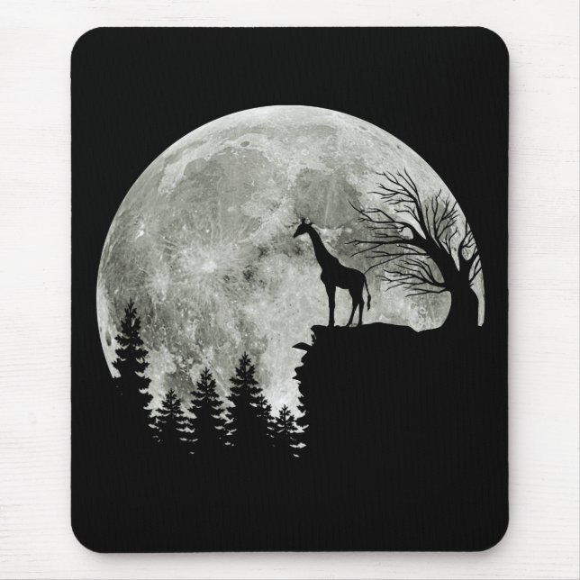Mousepad Girafa Em Lua Dando Presente Para Ela No Dia Das B (Frente)