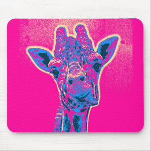 Mousepad Girafa Engraçada Esticando a língua