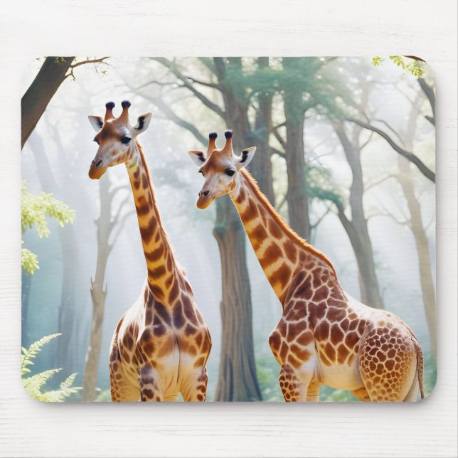 Mousepad Girafa Natureza Animal (Frente)