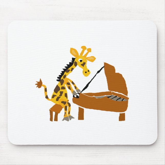 Mousepad Girafa parvo que joga o piano (Frente)