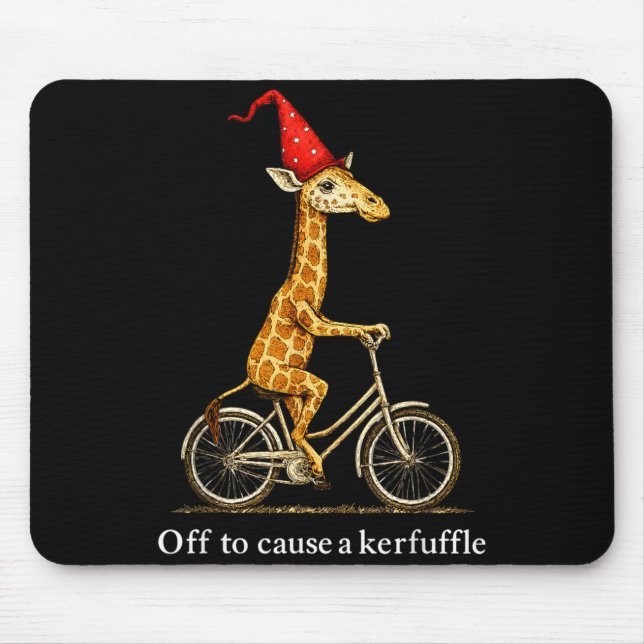 Mousepad Girafa Prestes a Causar uma Confusão (Frente)