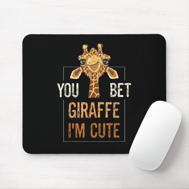 Mousepad Girafa Sarcastica Fofa Amante de Animais Com Certe (Com mouse)