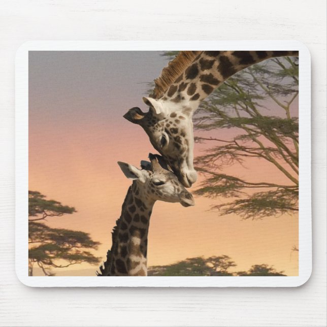 Mousepad Girafas que cumprimentam-se (Frente)