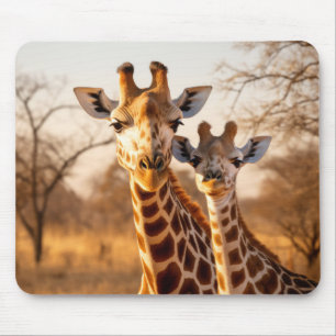 Mousepad Giraffe Animal Wilderness Beauness Art