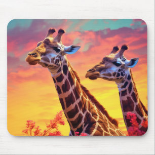 Mousepad Giraffe Animal Wilderness Impressão
