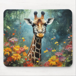 Mousepad Giraffe Animal Wilderness Impressão