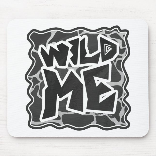 Mousepad Giraffe Black and Light Cinza (Frente)