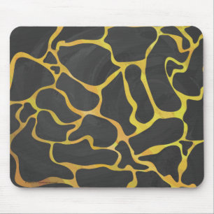 Mousepad Giraffe Black and Yellow Impressão