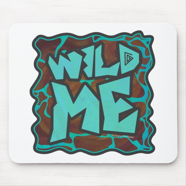 Mousepad Giraffe Brown e Teal Impressão (Frente)