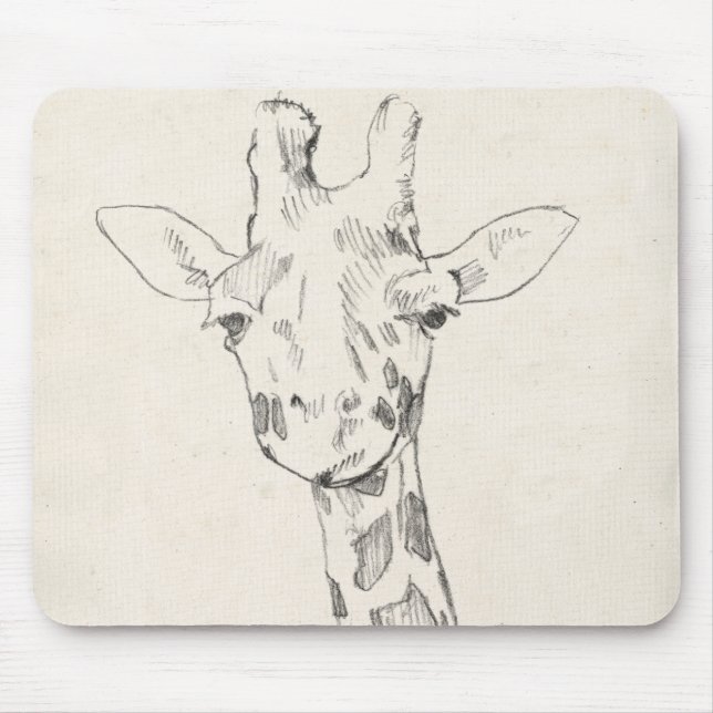 Mousepad Giraffe Portrait | Esboço (Frente)