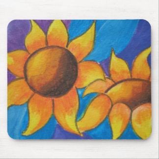 Mousepad Girassóis abstratos que pintam Mousemat