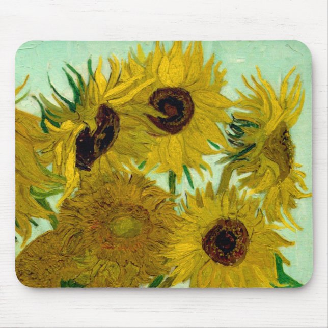 Mousepad Girassóis em Vase Van Gogh Fine Art (Frente)