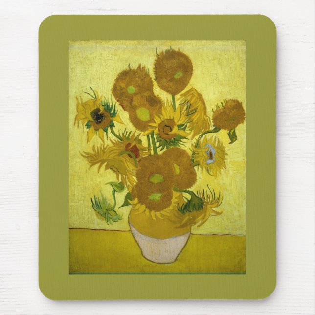 Mousepad Girassóis em Vase Van Gogh Fine Art (Frente)