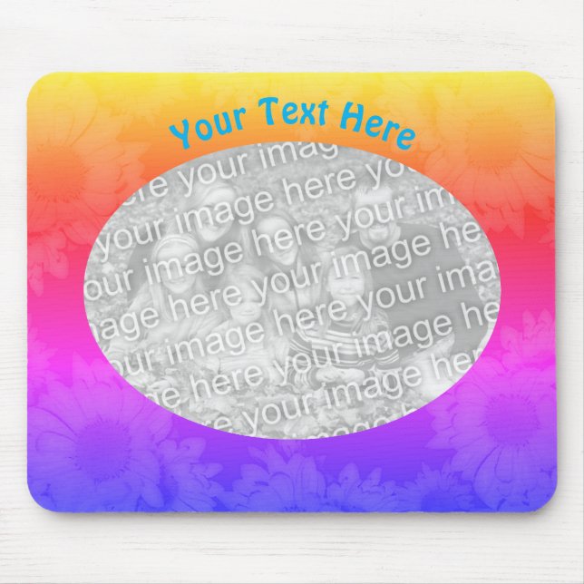 Mousepad Girassóis Foto Floral Personalizada (Frente)