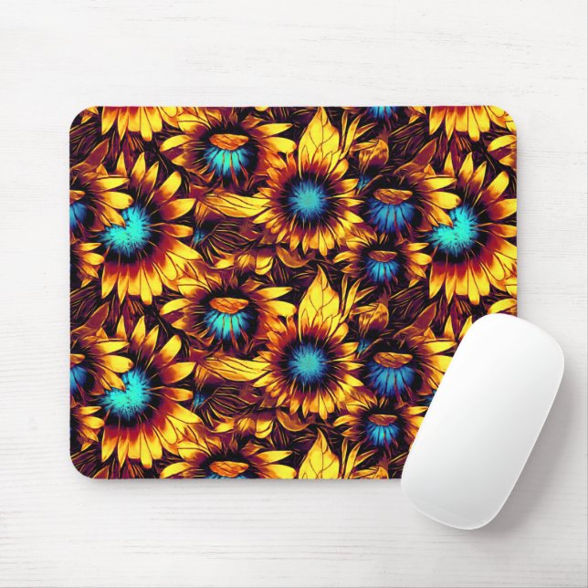 Mousepad Girassóis luminosos (Com mouse)