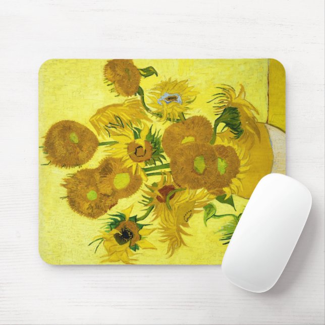Mousepad Girassóis Vincent van Gogh (Com mouse)