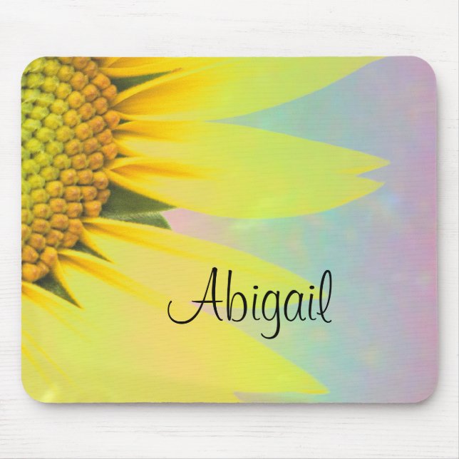 Mousepad Girassol arco-íris abigal (Frente)