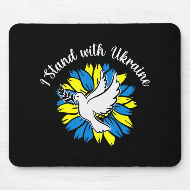 Mousepad Girassol Bandeira Ucraniana Dove Ucrânia I (Frente)