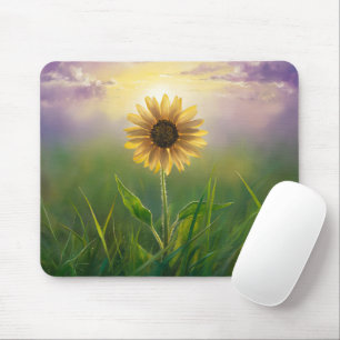 Mousepad Girassol Brilhante No Campo De Grassagem
