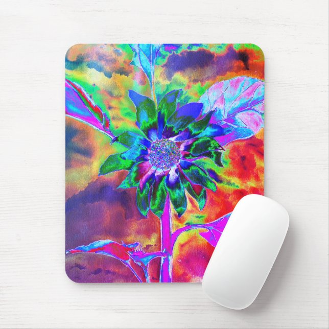 Mousepad girassol chakra, psíquico, abstrato (Com mouse)