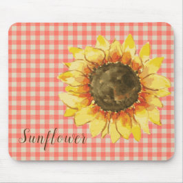 Mousepad Girassol em Gingham