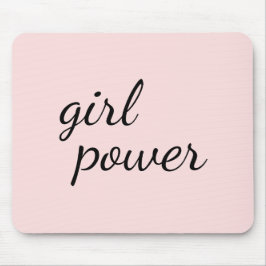Mousepad Girl Gang Girl Power Modern Feminism Blush Pink