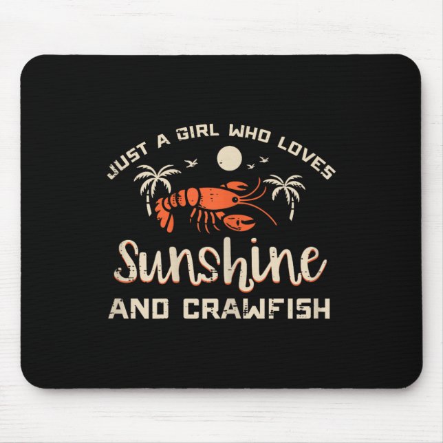 Mousepad Girl Who Loves Sunshine Crawfish Crayfish Girls Ki (Frente)