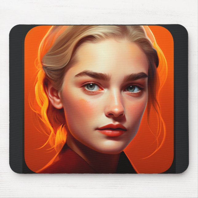 Mousepad Girl with blue eyes (Frente)