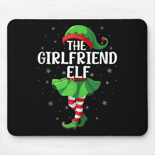 Mousepad Girlfriend Elf Christmas Girls Women Elf Squad Xma (Frente)