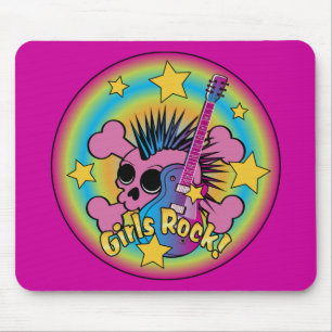 Mousepad Girls Rock Skull