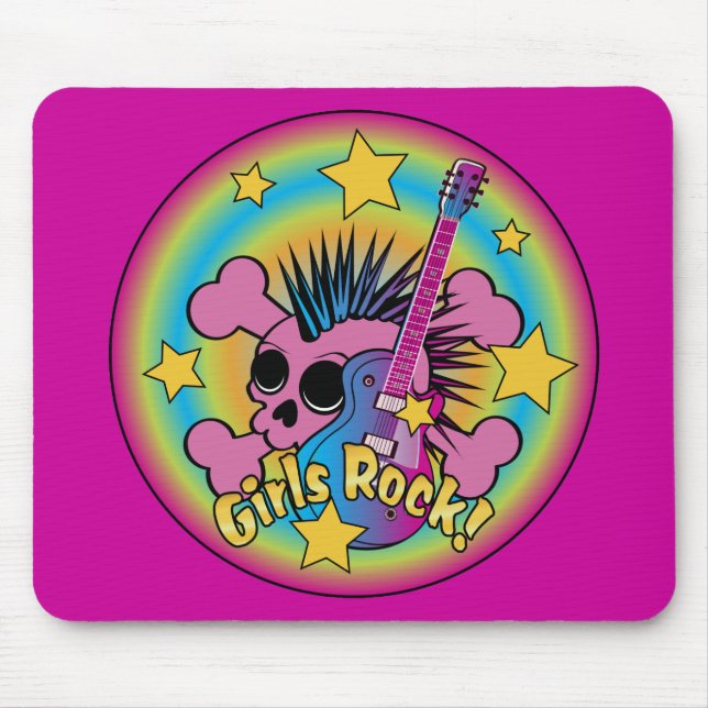 Mousepad Girls Rock Skull (Frente)