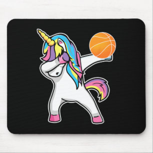 Mousepad Girls Unicorn Dabbing Bysketbyll Player