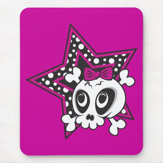 Mousepad Girly Emo Skull (Frente)