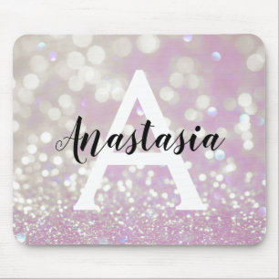Mousepad Girly Lilac Shimmer Glitter Glitter Gelifica Nome