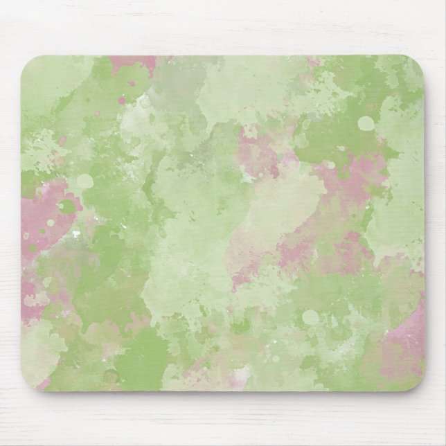 Mousepad Girly Mint Pink Abstrato aqucolor (Frente)