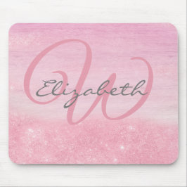 Mousepad Girly Monograma Cor-de-rosa Brilhante