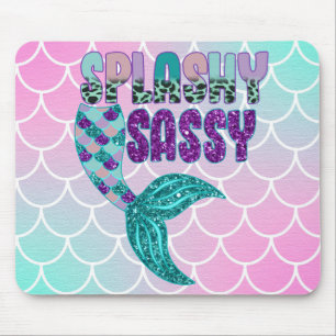 Mousepad Girly Splashy Sassy Pink Roxo - Púrpura - Cauda da