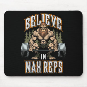 Mousepad Giro Bigfoot Acredita Em Máx. Reps De Bodybuild