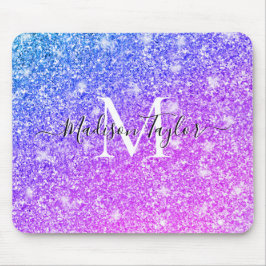 Mousepad Giry Purple e Pink Glitter Monographic Name