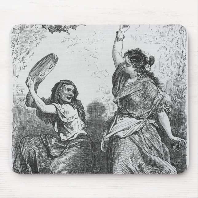 Mousepad Gitana de Granada que dança o zorongo (Frente)