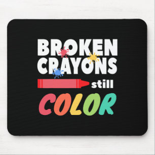 Mousepad Giz Crayons Ainda Colorem Conscientização sobre Sa