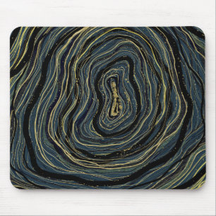 Mousepad Glam Art Rodopio Ouro Azul