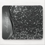 Mousepad Glam Bling Personalizado Glitter Caligrafia Azul<br><div class="desc">Este design não contém glitter ou sequências reais. Pode ser personalizado na área fornecida pela alteração da foto e/ou do texto. Ou pode ser personalizado clicando em Personalizar este Modelo e, em seguida, escolhendo o clique para personalizar mais a opção e excluir ou alterar a cor do plano de fundo,...</div>